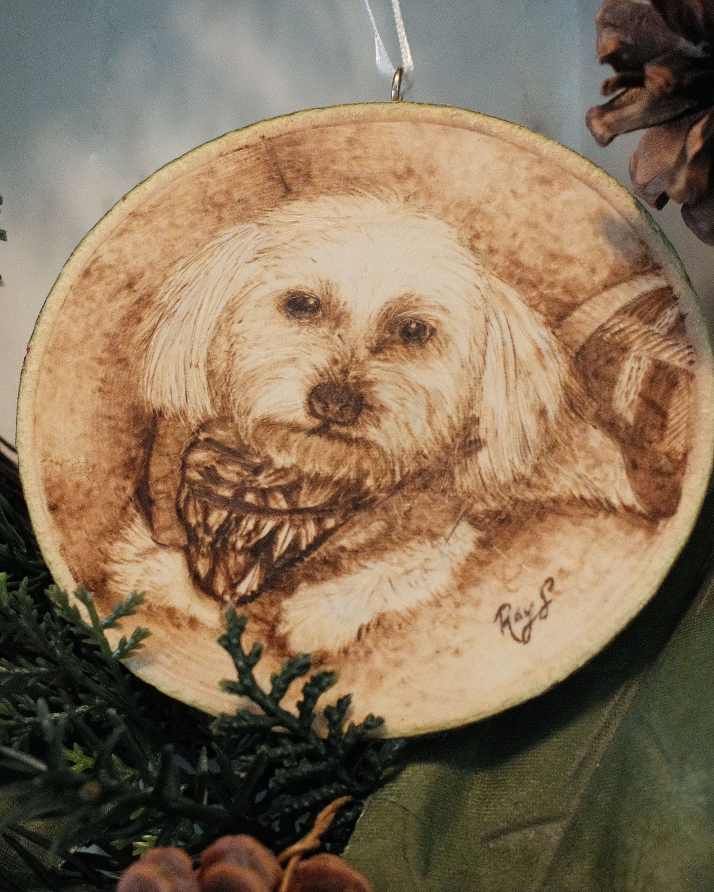 Hand-Burned Ornament